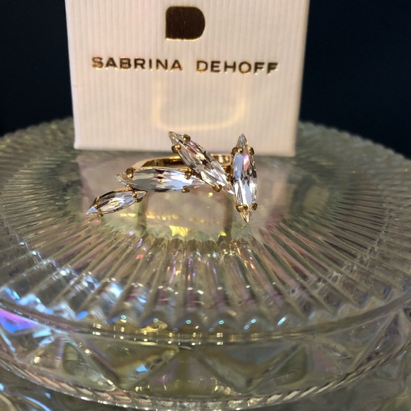 BNIB SABRINA DEHOFF GOLD PLATED RING - Picture 1 of 8